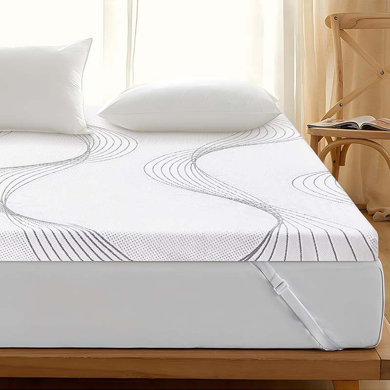 Crayan 3 Inch Memory Foam Mattress Topper Queen Size, Mattress Pad for Pressure Relief, Bed Topper with Removable & Washable Cover, Non-Slip Design, CertiPUR-US